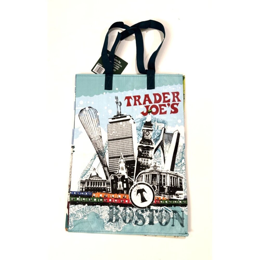 TRADER JOE’S  BOSTON Reusable Shopping Tote Bag NWT